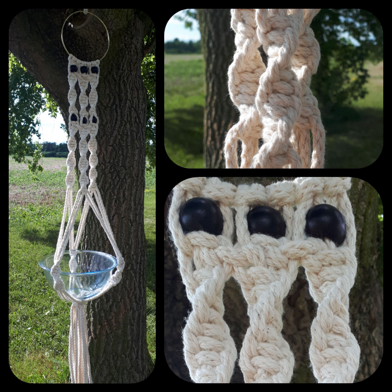 Black Beaded Spiral Hanger - Single